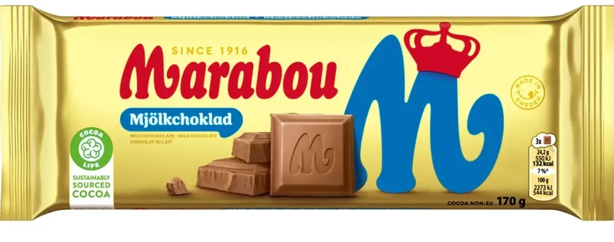 Piena šokolāde MARABOU, 170 g