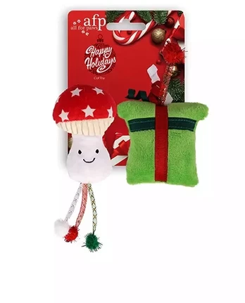 AFP Christmas Mushroom - Gift žaislas katėms, 2 vnt
