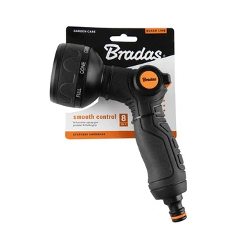 Pistoletinis purkštukas Bradas Black Line Smooth Control, daugiafunkcinis