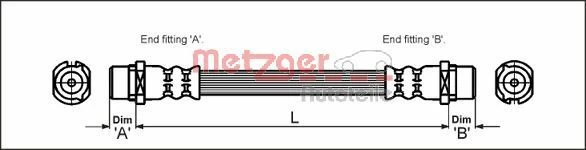 Stabdžių žarnelė METZGER 4112824