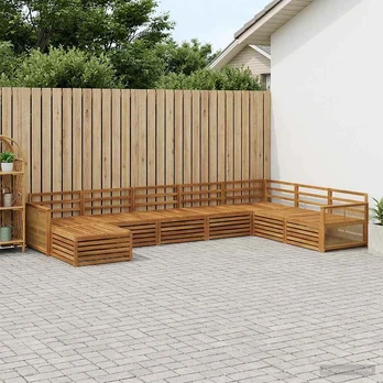 Lauko sofos komplektas 8 pcs Natūrali