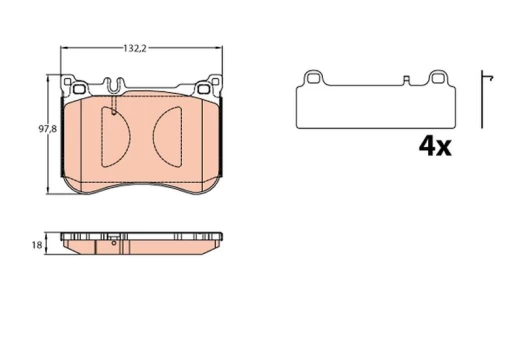 TRW GDB2144 Brake pad set