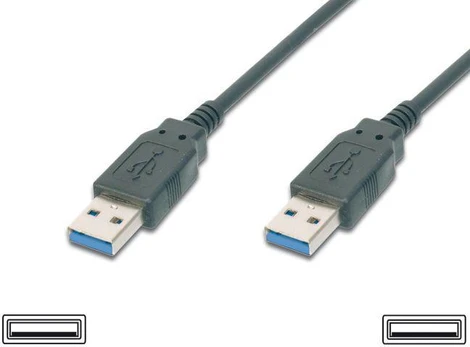 USB kabelis PremiumCord USB-A - USB-A 2 m Juodas (ku3aa2bk)