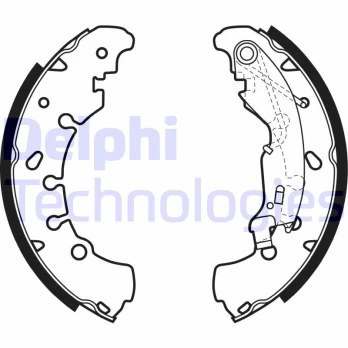 DELPHI LS1980 Brake shoe set