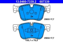 ATE 13.0460-7339.2 Brake pad set