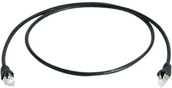 Telegärtner patch kabelis SFTP CAT 6A juodas 1,0m