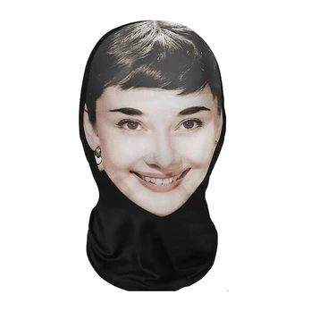 Balaklava su 3d veido spauda - Hepburn stiliaus