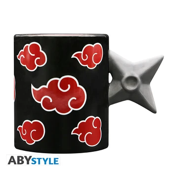 NARUTO SHIPPUDEN - 3D Handle Mug - Akatsuki Shuriken x2