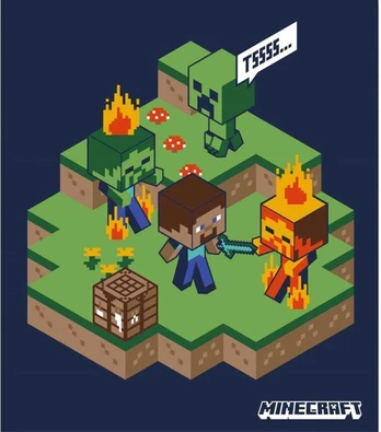 Minecraft vilnos antklodė 100x140cm
