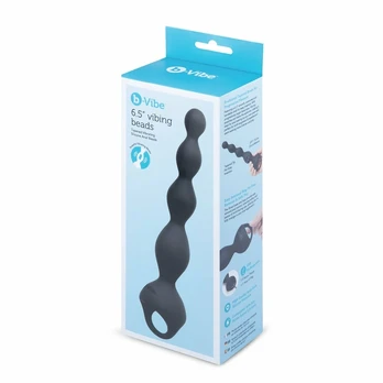 b-Vibe 6.5 Inch Vibing Beads Silicone Intimate Bead System Black