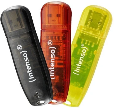 USB laikmena Intenso Rainbow Line, 3 vnt.