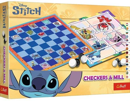 TREFL DISNEY STITCH Žaidimas „Šaškės ir malūnas“