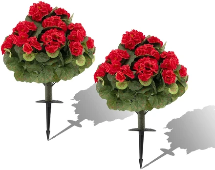 Dirbtinės pelargonijos 57 x 33 cm 2 vnt.