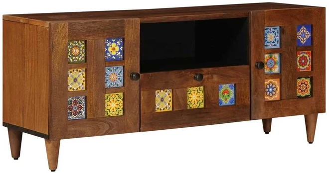 Televizoriaus spintelė graikinis riešutmedis 105 x 33,5 x 46 cm