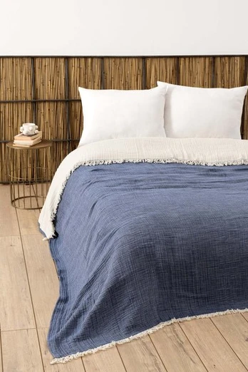 DC Home lovatiesė Muslin Navy Blue, 230x250 cm