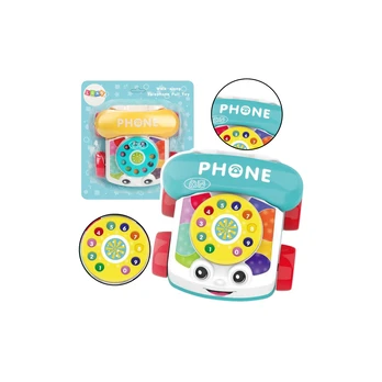 Lean Toys Interactive Colorful Pull-Along Telephone Wheels