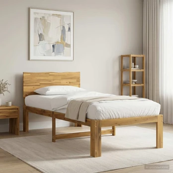 Viengulė lova su galvūgaliu ROSTOCK Balta 75 x 190 cm