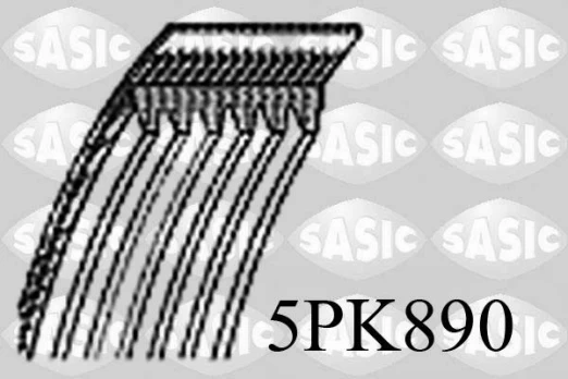 V formos rumbuoti diržai SASIC 5PK890