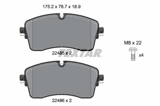 TEXTAR 2248503 Brake pad set