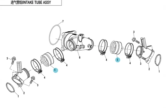 0JY0-025003 JOINT HOSE,AIR INLET PIPE