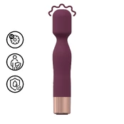 Mini Classic Wand Vibrator Burgundy - Compact Rechargeable Massager kaina