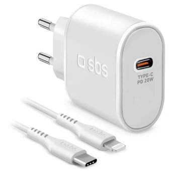 Įkroviklis SBS Mobile 1x USB-C 3 A (TETRKITPD20LIGW)