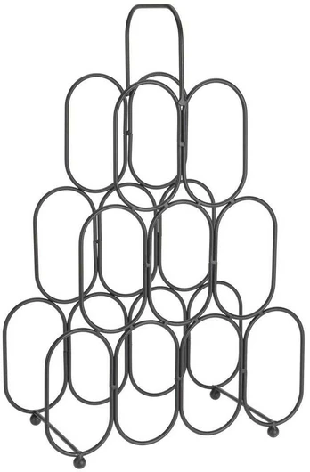 Lentyna 9 buteliams, juoda