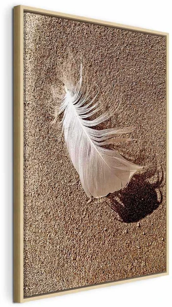 Artgeist Paveikslas - Feather on the Sand (1 Part) Vertical