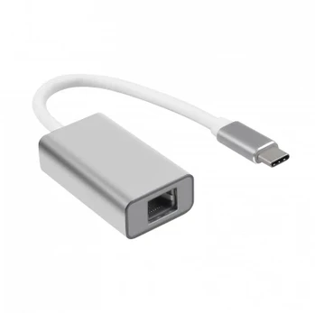 Adapteris LAN / USB-C, sidabro sp.