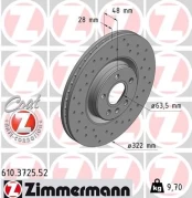 Stabdžių diskas ZIMMERMANN 610.3725.52 kaina