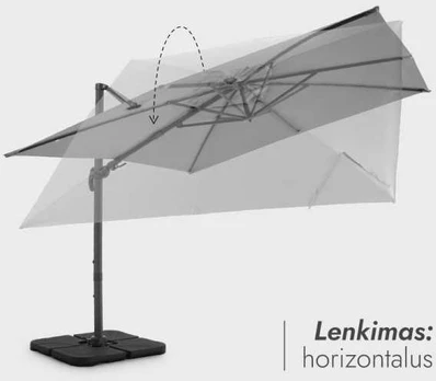Lauko skėtis su padu (užvalkalas dovanų) Zeltpro Maestro Light Grey