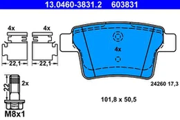 ATE 13.0460-3831.2 Brake pad set