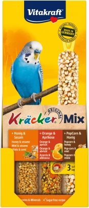 Vitakraft - Kräcker® Mix Honey/orange/popcorn for budgies kaina