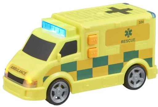 Teamsterz Small Ambulance with L&S yellow toy