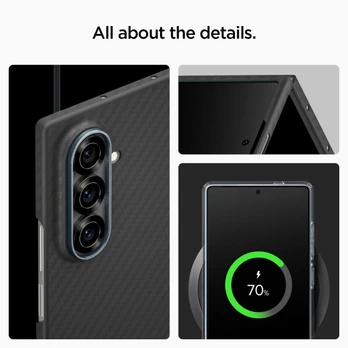 Dėklas Spigen Airskin Aramid Galaxy Z Fold 7 juoda