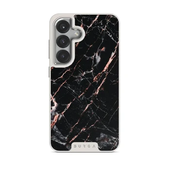 Rose Gold Marble - Samsung Galaxy S25 Case, Elite Light (Magnetic) / Silver