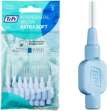 Tepe tarpdančių šepetėliai X-soft - ypač švelniam valymui