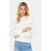 ONLY Džemperis Femme 15315687 Balta Regular Fit