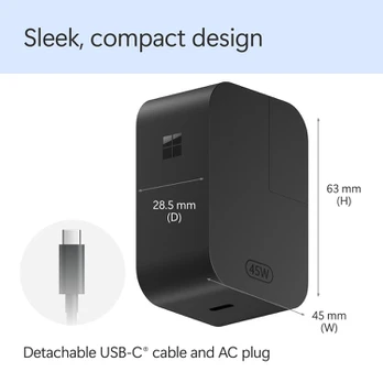 MICROSOFT Surface 45W USB-C Power Supply Graphite