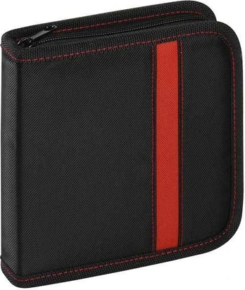 Vivanco CD/DVD case for 24, black/red (31787)
