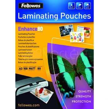 Fellowes LAMINATORIAUS KEŠELĖLIS Matinis/A3 80 100VNT 5452003 BIGULIAI