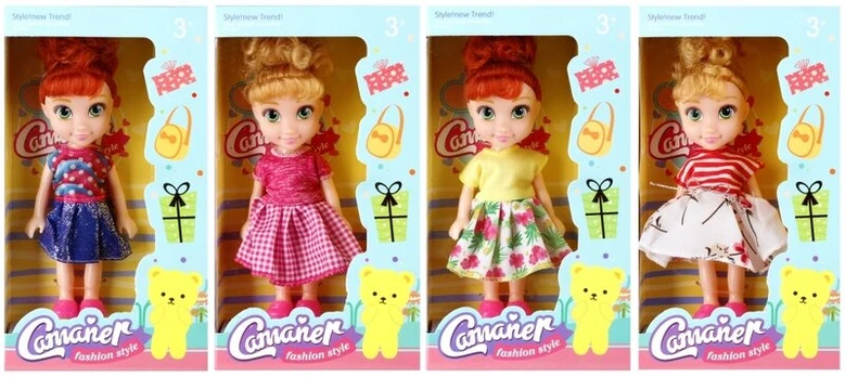 Lėlė 15cm Mega Creative, įvairių spalvų ir suknelių