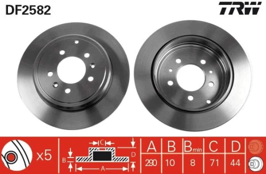 TRW DF2582 Brake Disc