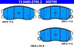 ATE 13.0460-5785.2 Brake pad set
