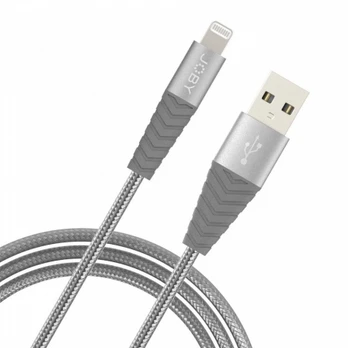 Kabelis JOBY USB, Lightning, 1.2 m, pilka