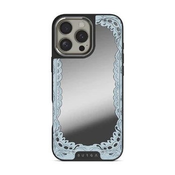 Looking Glass - iPhone 16 Pro Case, Elite Mirror Dark (MagSafe) / Silver