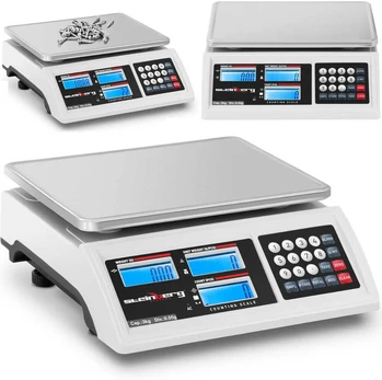Steinberg Systems Komercinių parduotuvių svarstyklių skaičiavimas LCD RS232 3000 g / 0,05 g