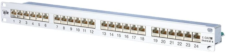 METZ CONNECT E-DAT C6 24x8(8) 1U LSA Cat.6 patch panelė