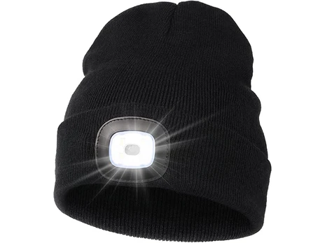 Kepurė su žibintuvėliu USB