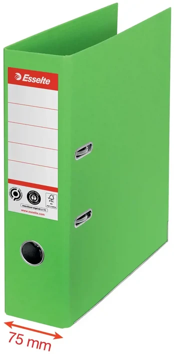 Segtuvas ESSELTE No1 CO2 Neutral, A4, kartoninis, 75 mm, žalia
